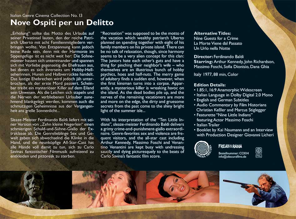 Nove Ospiti per un Delitto | Neun Gäste für den Tod